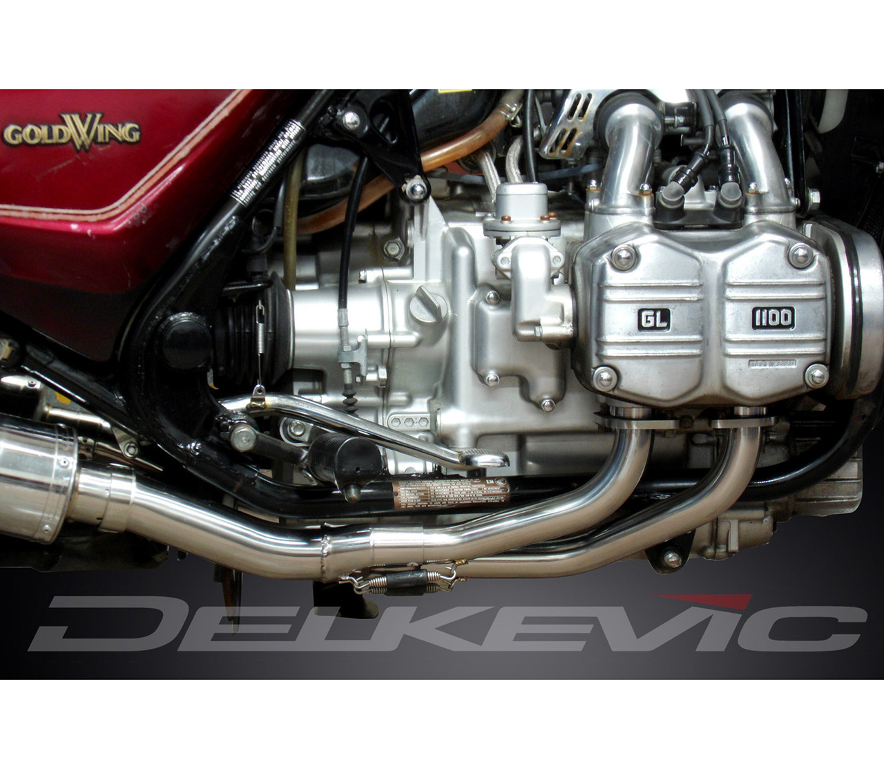 Delkevic 4into2 Stainless Steel Headers Honda GL1000/1100 Gold Wing