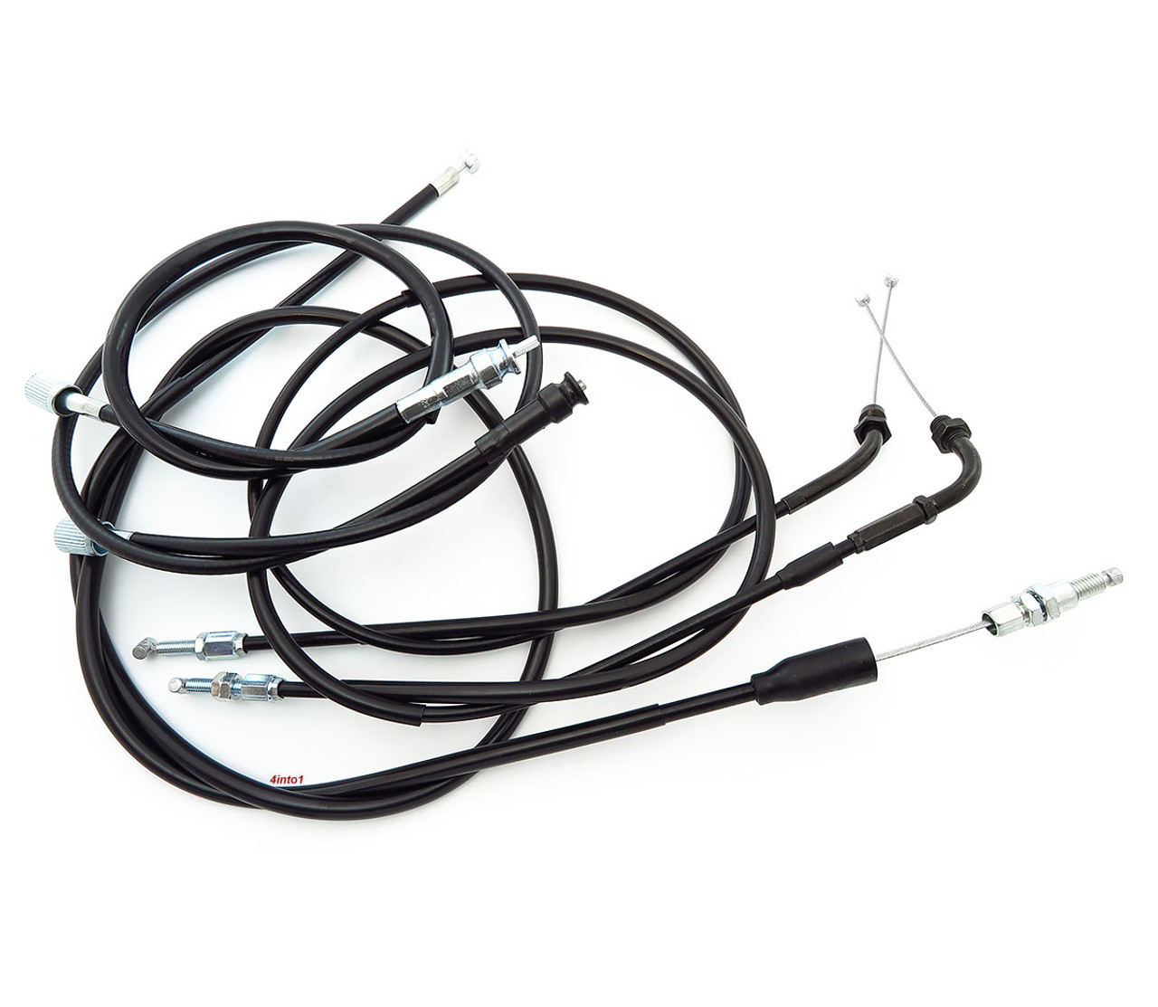 Complete Short Cable Set - Chrome - Honda CB550 CB750