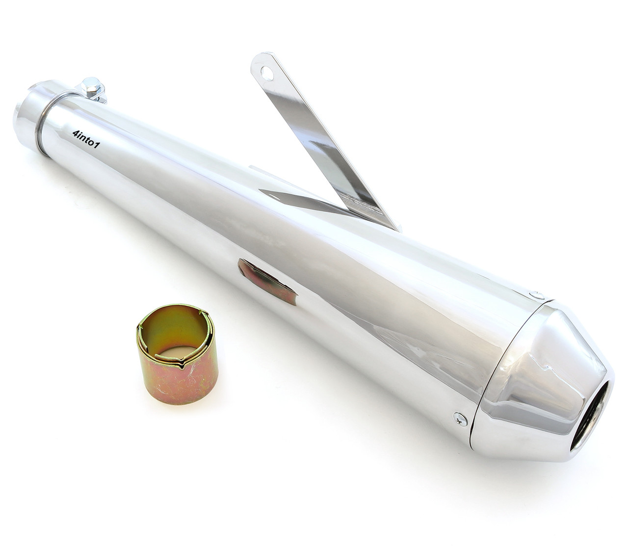 Reverse Cone Shorty Muffler - Chrome Reverse Cone Shorty Muffler - Chrome