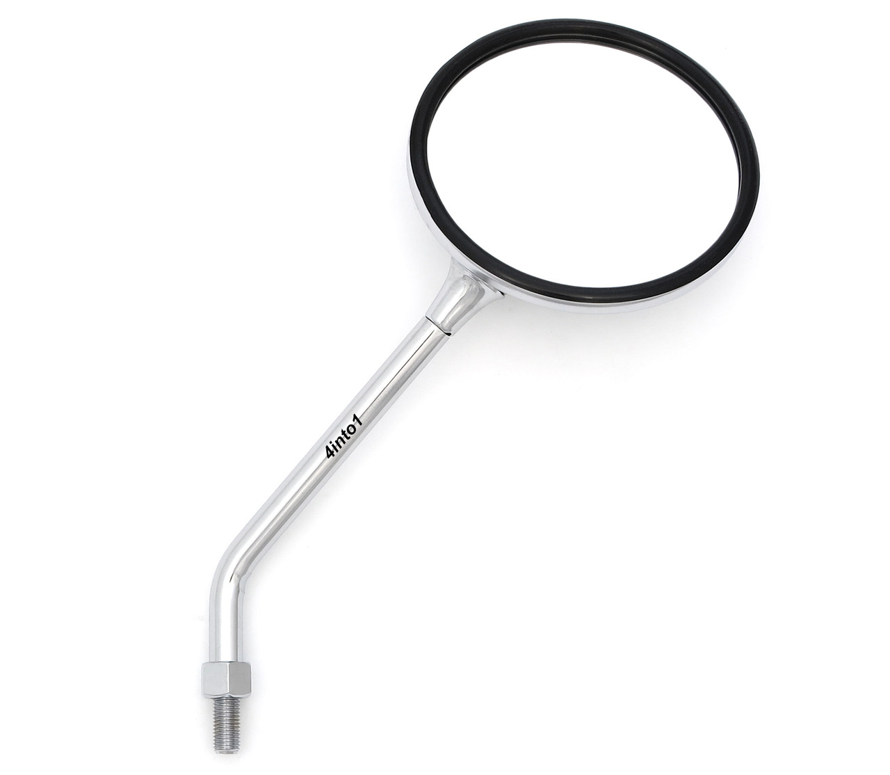 Chrome Round Motorcycle Mirror – 10mm M10 Thread, 7” Long Stem – Fits Honda Cruisers