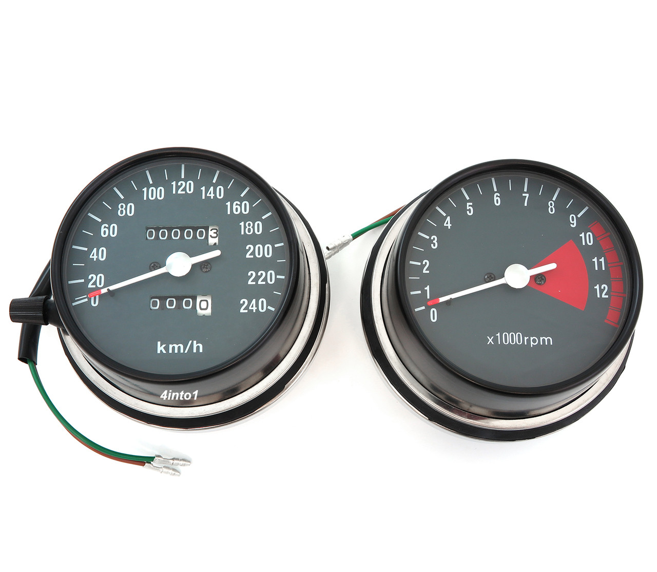 Speedometer & Tachometer Set - Honda CB750 - 1973-1978 - KMH