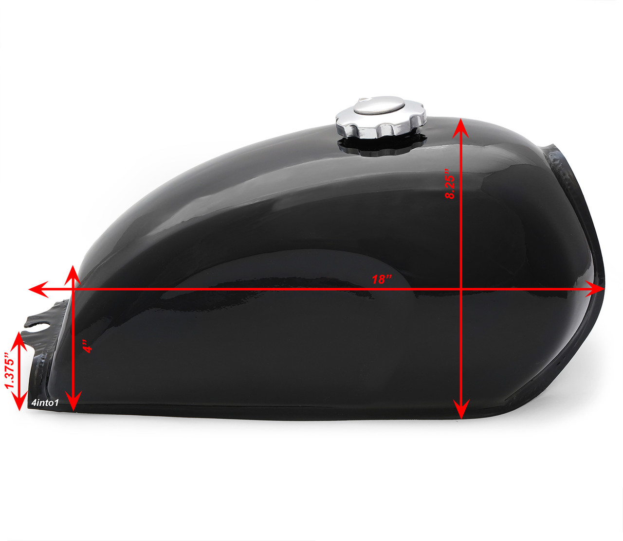 The Skyline Cafe Racer Gas Tank - Black