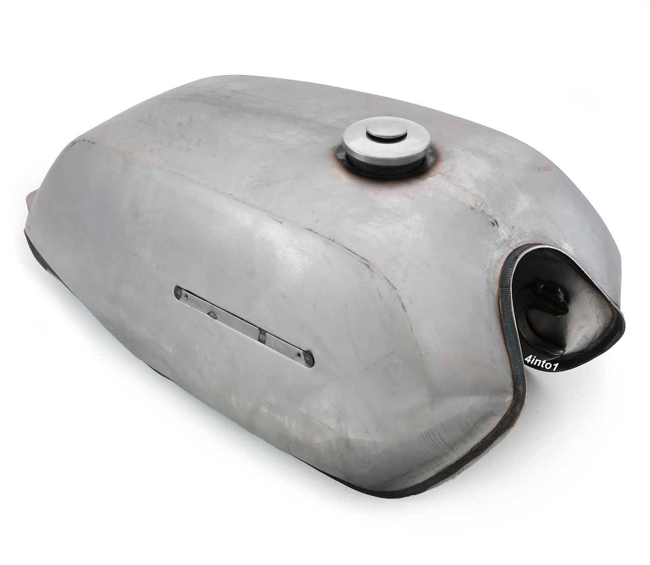 The Manta Cafe Racer Gas Tank - Raw Steel
