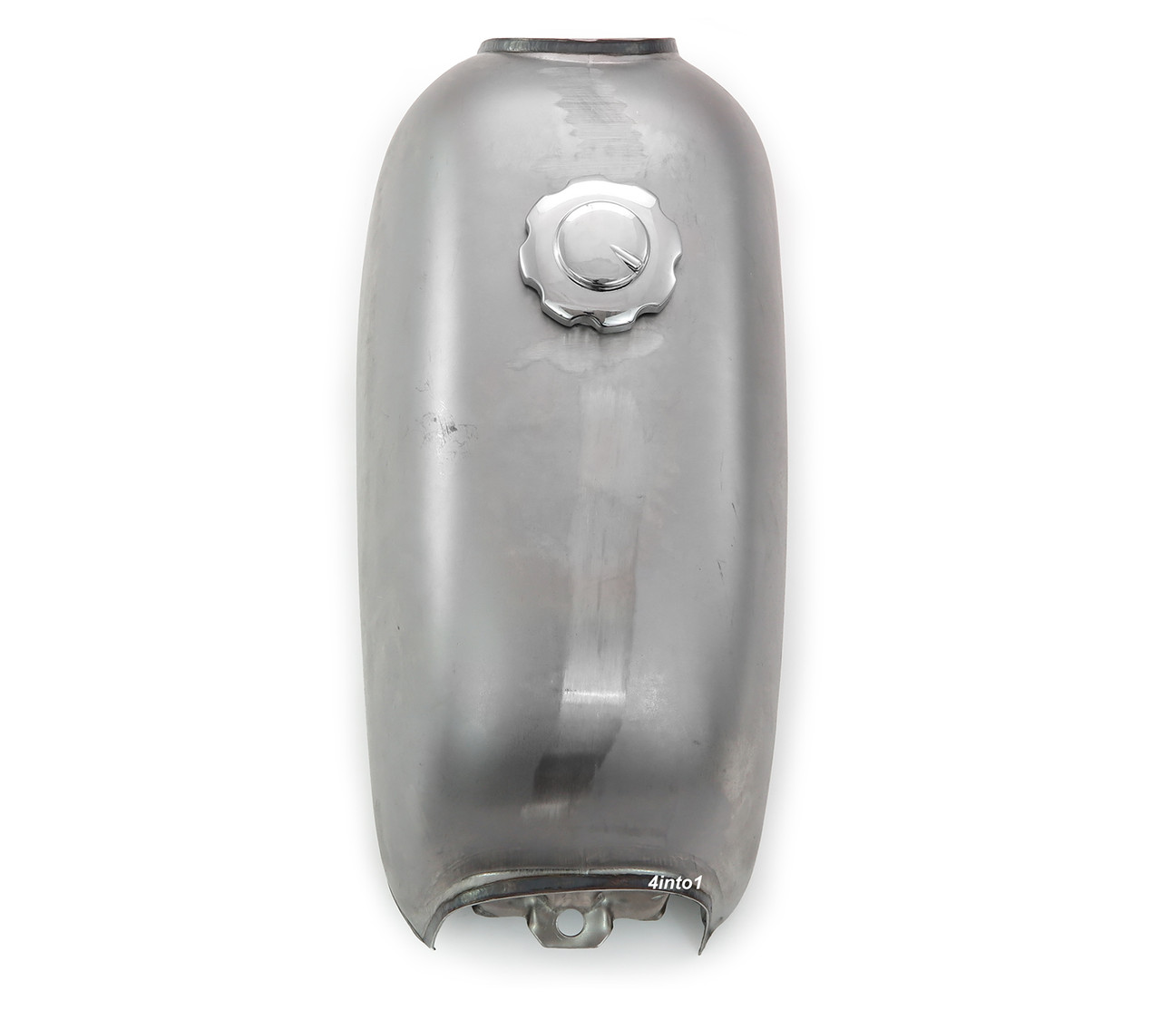 The Peanut Classic Style Gas Tank - Raw Steel