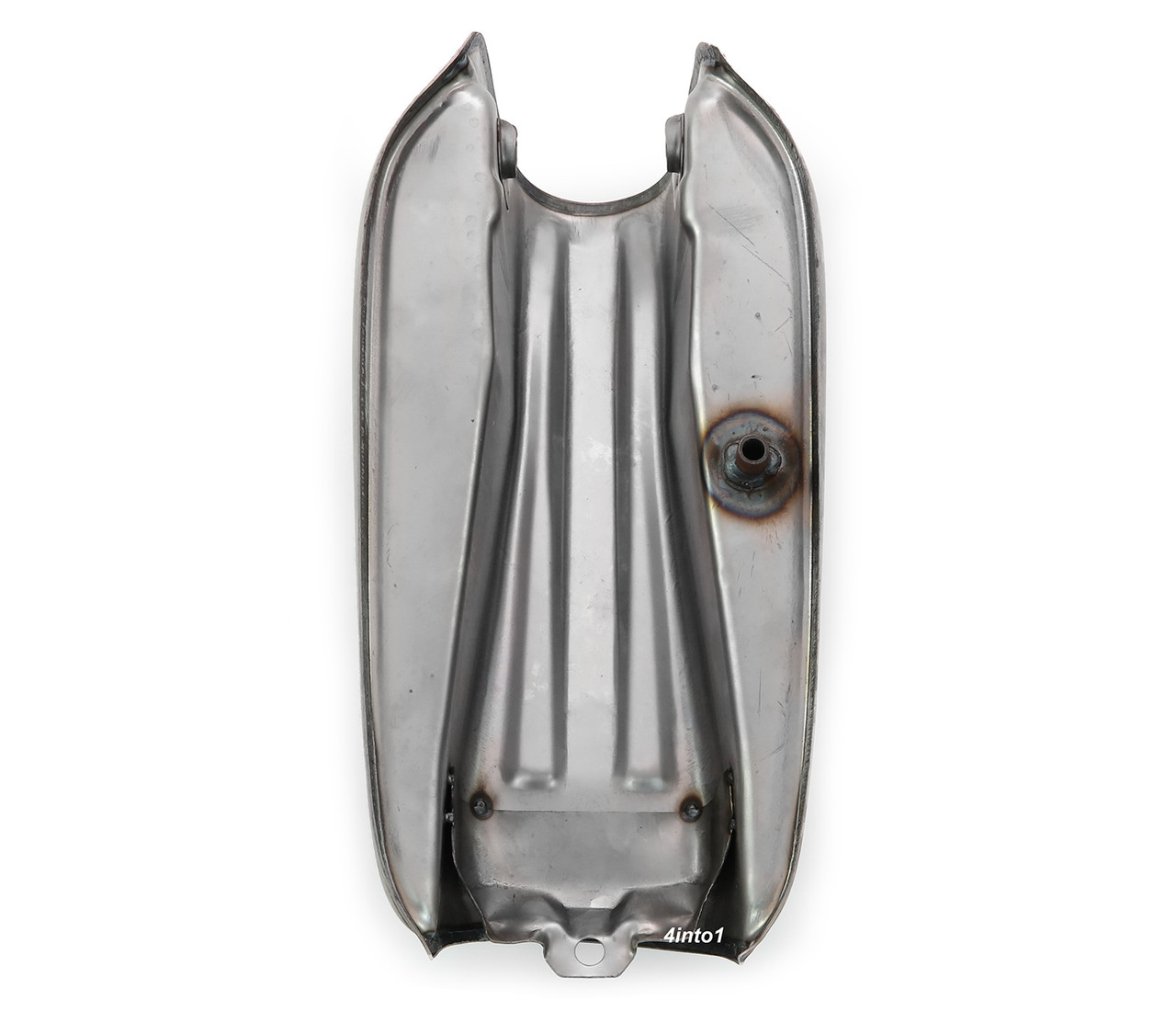 The Peanut Classic Style Gas Tank - Raw Steel