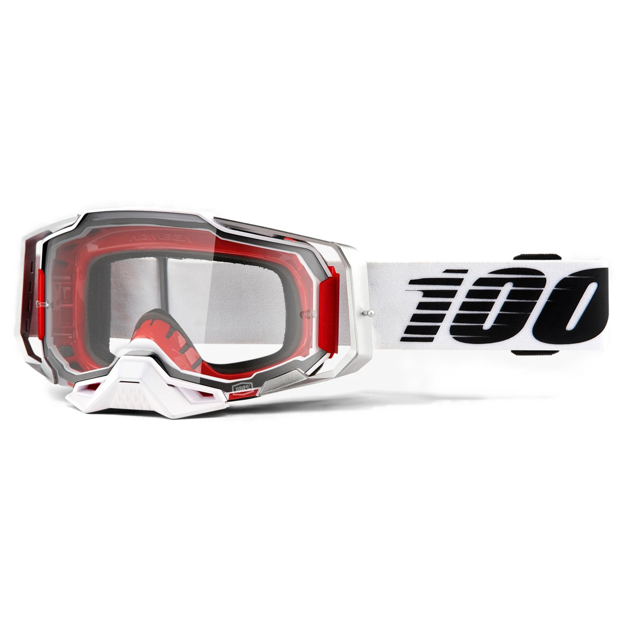 100% Armega Lightsaber Goggles - Clear / Mirror Red Lens