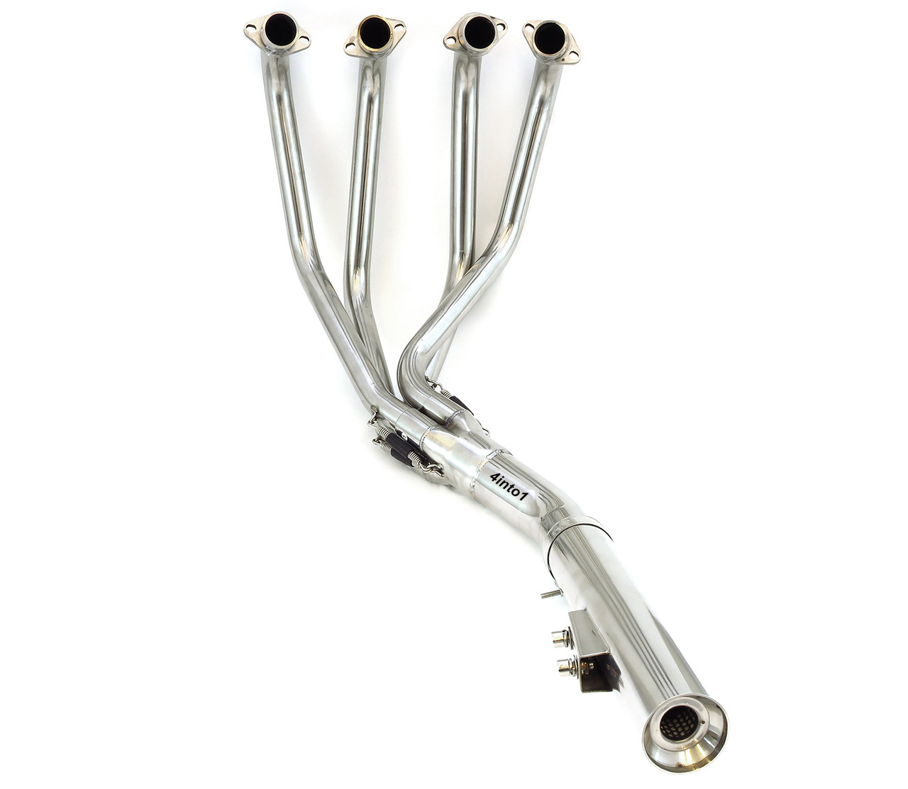 Delkevic 4into1 Stainless Steel Exhaust - Straight Muffler - Honda