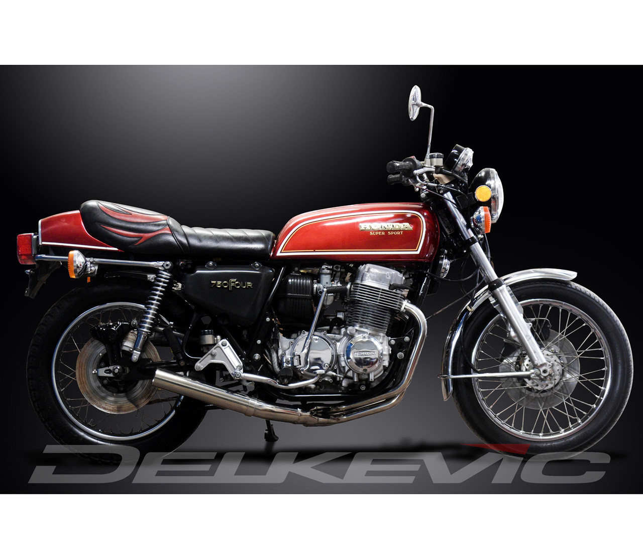 Delkevic 4into1 Stainless Steel Exhaust - Straight Muffler - Honda