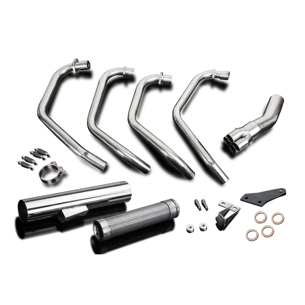 Delkevic 4into1 Stainless Steel Exhaust - Straight Muffler - Honda CB750F  Super Sport '77-'78