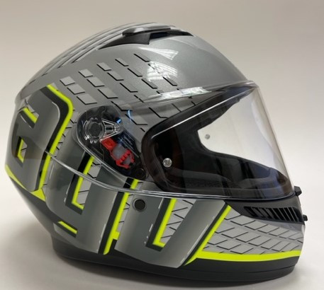AGV K3 Fortify Grey/Black/Yellow Fluo Helmet - Small (OPEN BOX)