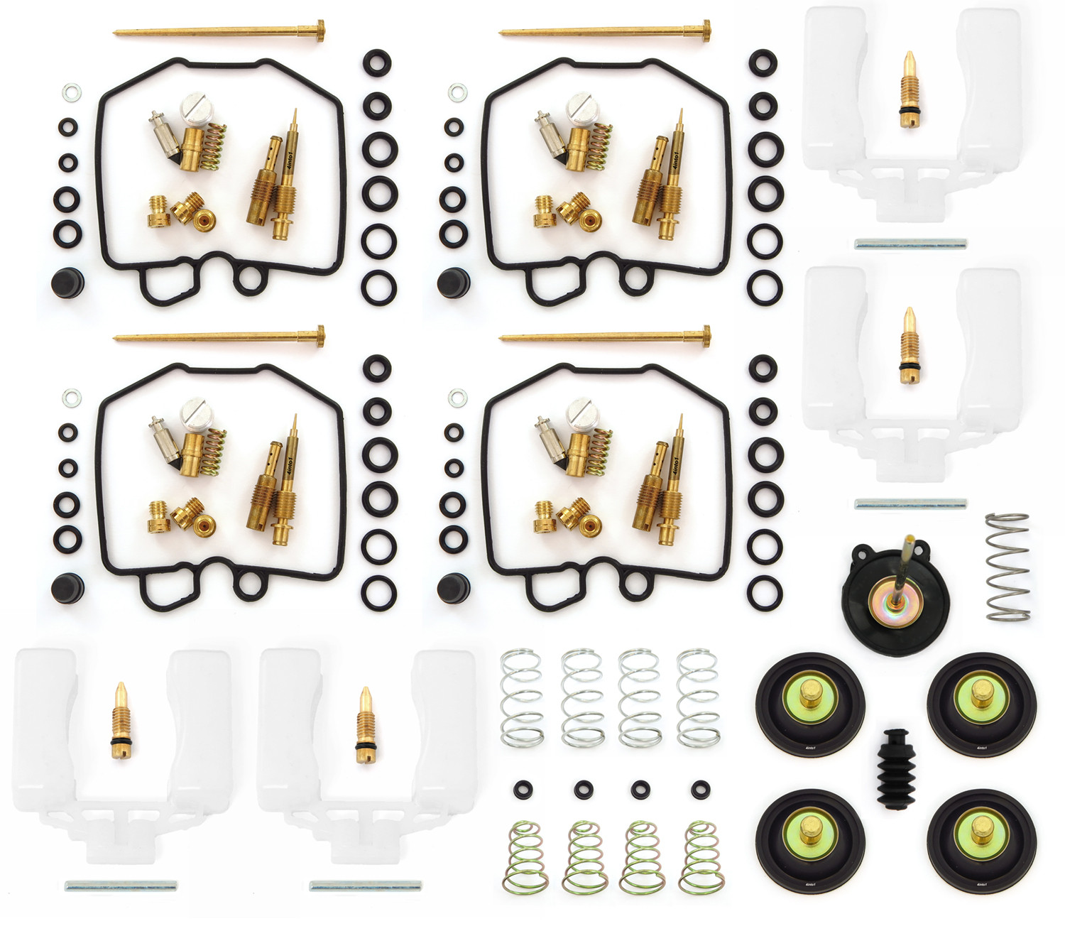 4-Pack Carburetor Rebuild Kit For Honda VF700/VF750 Motorcycles (Fits 1982-86 Models - Foto 4