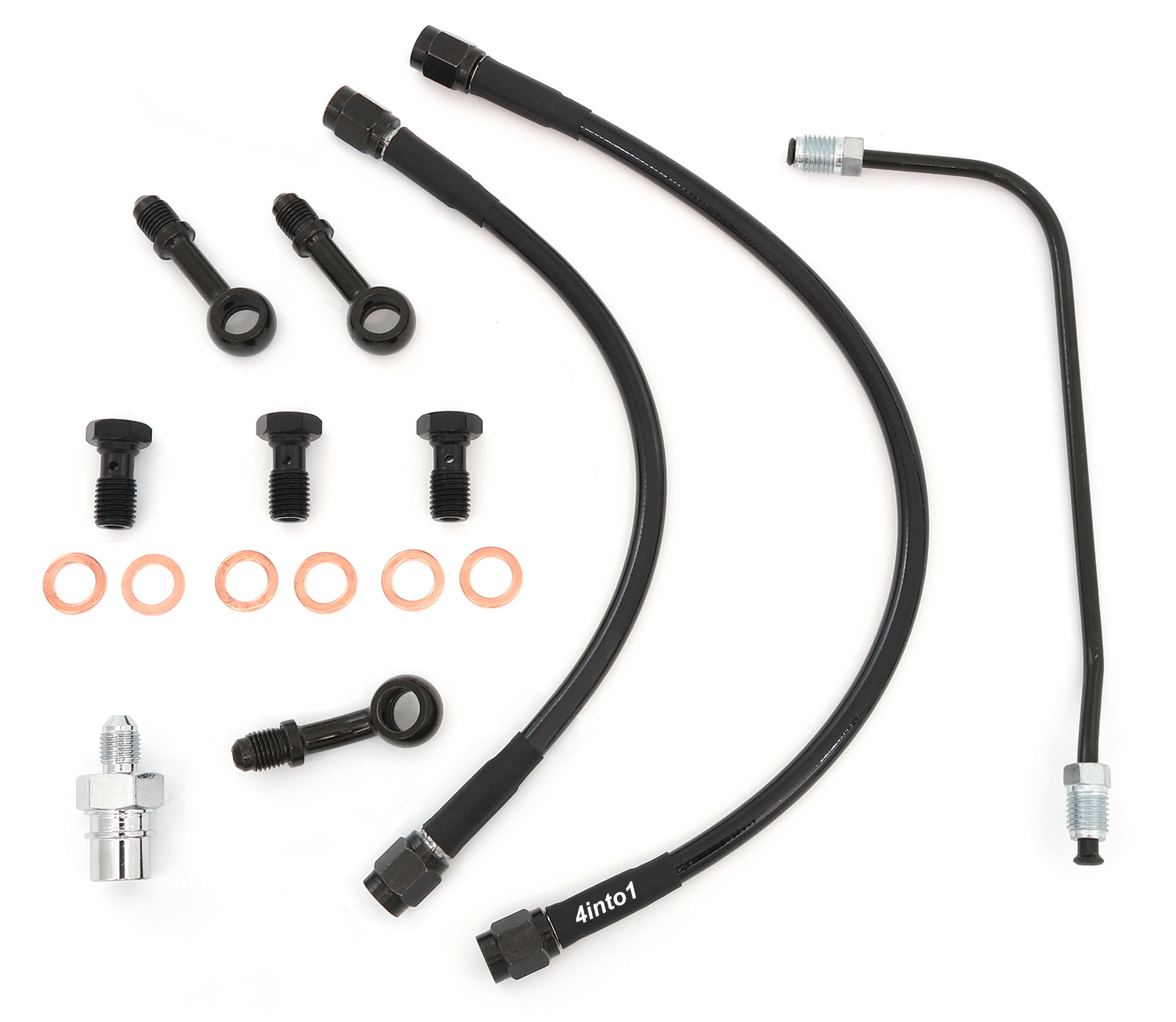 Stainless Steel Brake Line Kit w/Brake Pipe Clear Honda CB450K/500/550/750