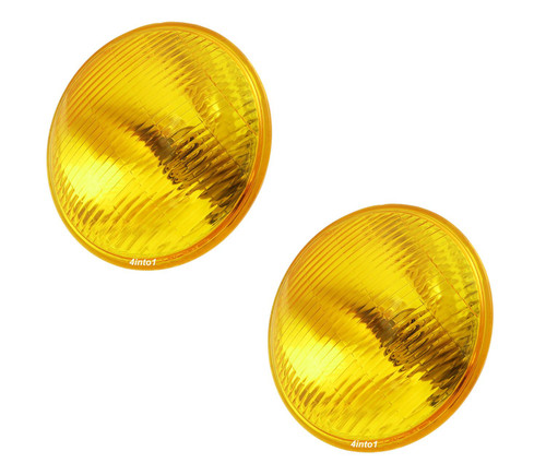 2 Pack 7" Halogen H4 Motorcycle Headlight - Amber