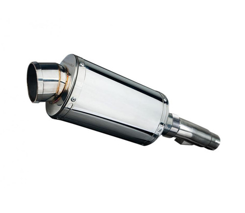 Delkevic 9" Stainless Oval Muffler Slip On - Honda NC700X 2011-2017