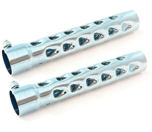 2 Pack Baffle Pipe Insert Silencers - 8" - 1.50"