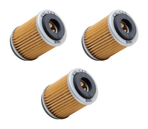 3 Pack K&N Oil Filters - Yamaha XT125/200/225/250/350 TW200 BW200/350 TT225/350 TTR225/230