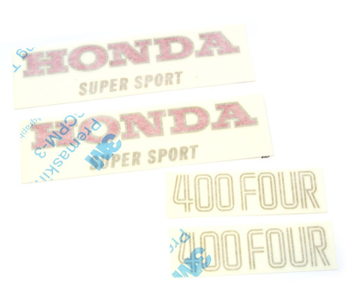 Tank and Side Cover Decals - 1975 Honda CB400F - Varnish Blue