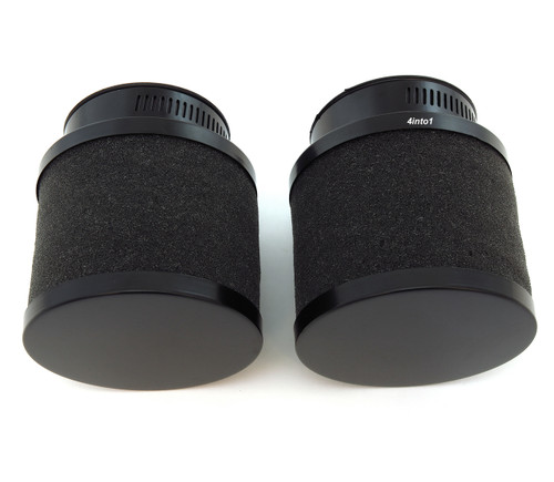 Set of 2 Black Foam Pod Filters - 50mm - Honda CB/CL350/360/450 CB500T