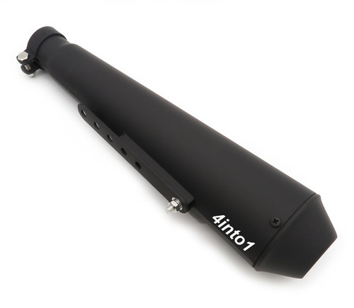 Reverse Cone Shorty Muffler - Flat Black