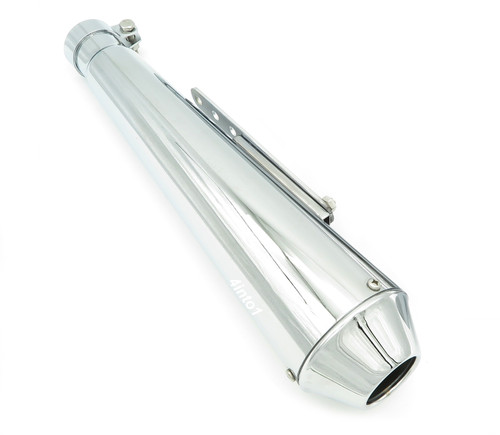 Reverse Cone Shorty Muffler - Chrome
