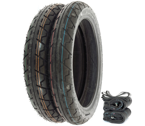 Kenda K657 Challenger Tire Set - Honda CB400A/TI/TII 1978-1980