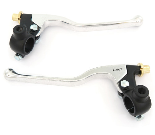 GP Lever Assembly Set w/ Mirror Mounts - Black & Chrome