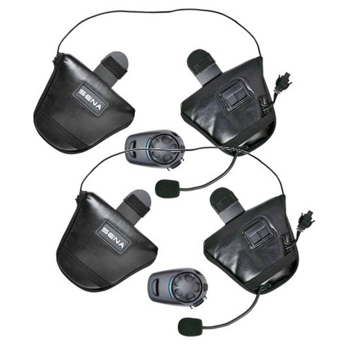 SENA SPH10H-FM Bluetooth Headset Intercom w/ FM Tuner for Half Helmets - Dual