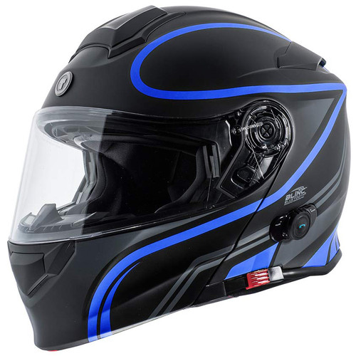 Torc T28B Modular Bluetooth Helmet - Flat Black Vapor Blue