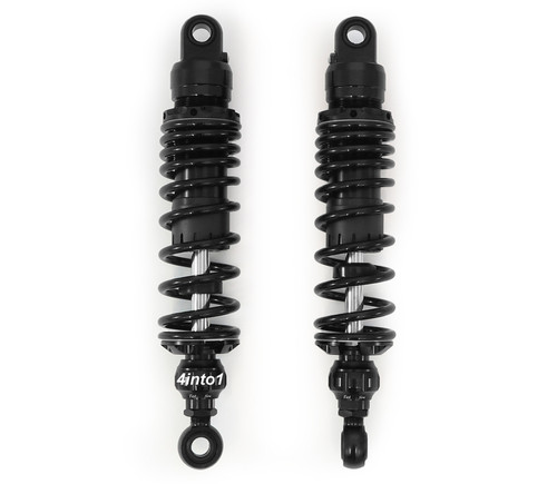 Adjustable Black & Chrome Performance CNC Shocks - Eye / Eye - 310