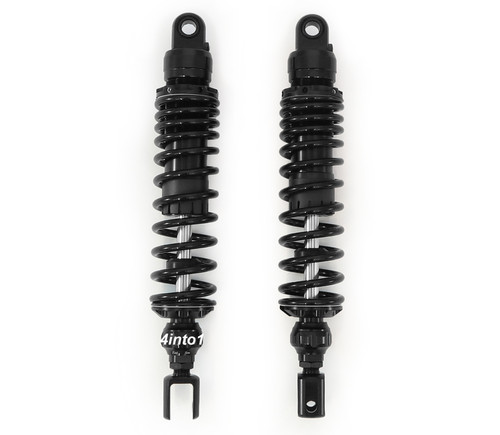 Adjustable Black & Chrome Performance CNC Shocks - Eye / Clevis