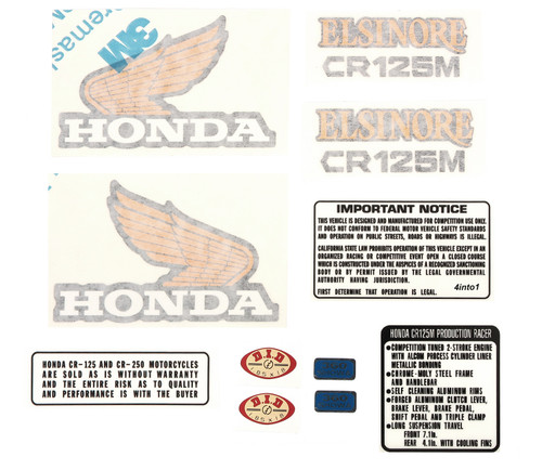 HONDA ELSINORE MT250 関連グッズセット Decal Set - Honda MT250 Elsinore 1975