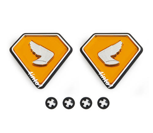 Complete Side Cover Kit w/ Orange Honda Wing Emblems - Honda