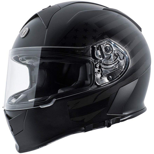 Torc T14 Mako Motorcycle Helmet - Flat Black Flag - X-Large (Blemished)