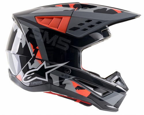 Alpinestars S-M5 Rover Helmet - Anthracite/Red Fluo/Camo - X-Large (CLOSEOUT)