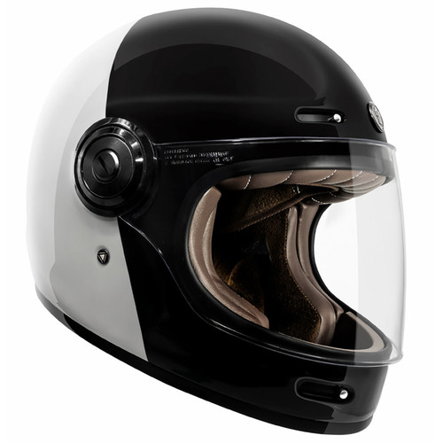 Torc T1 Retro Full Face Helmet - Fifty One Fifty Gloss Black - Large (CLOSEOUT)