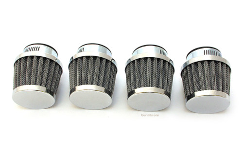 Set of 4 Small Chrome Pod Filters - 39mm - Honda CB500 CB550 CB750