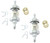 Set of 2 - Universal Clear Glass Fuel Filters - 1/4"