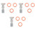 Set of 3 - Aluminum Double Banjo Bolts With Crush Washers - Chrome
