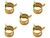  Set of 5 - Heavy Duty Fuel Line Clips - 5/16"