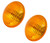 Set of 2 - 5.75" Halogen Motorcycle Headlights - Amber