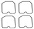 4 Pack K&L Float Bowl Gasket - Kawasaki EX500 KL600 KLR650 KLX300/650 ZRX1100/1200