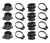 Intake Insulator Set with Clamps - Honda CB350F CB400F