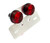 Universal Dual Round Tail Light Assembly With License Plate Bracket