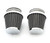 Set of 2 Chrome Pod Filters - 54mm - Honda CB/CM400/450 CX/GL500/650