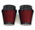 Set of 2 Black & Red Pod Filters - 54mm - Honda CB/CM400/450 CX/GL500/650