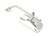 Rectangular Chrome Screw In Mirror - 10mm - Kawasaki