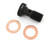 Short Aluminum Banjo Bolt With Crush Washers - Black