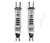 Performance Shocks - Black w/ Chrome Spring - Clevis / Clevis - 330mm (13") - Honda CB400A/T CB450T