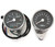 KMH Mini Speedometer w/ Indicator Lights 1400:60 & Tachometer 1:4 - Chrome & Black