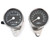 KMH Mini Speedometer 1400:60 & Tachometer 1:7 - Chrome & Black